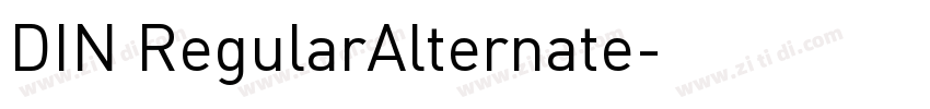 DIN RegularAlternate字体转换